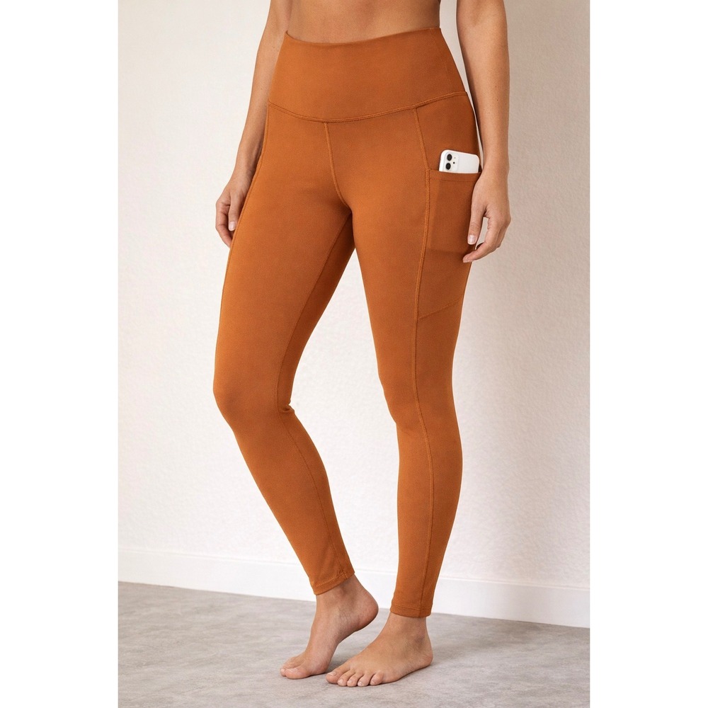 Athleta Orange Salutation Stash Pocket II 7/8 Tight XL Womens Yoga Leggings